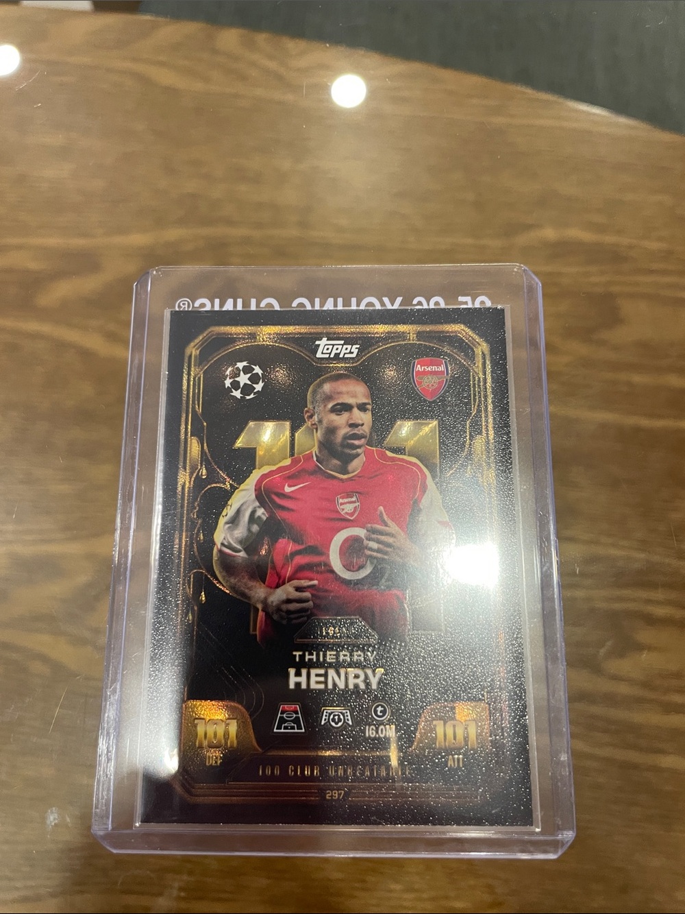 Topps Thierry Henry Arsenal Card - Red & Gold